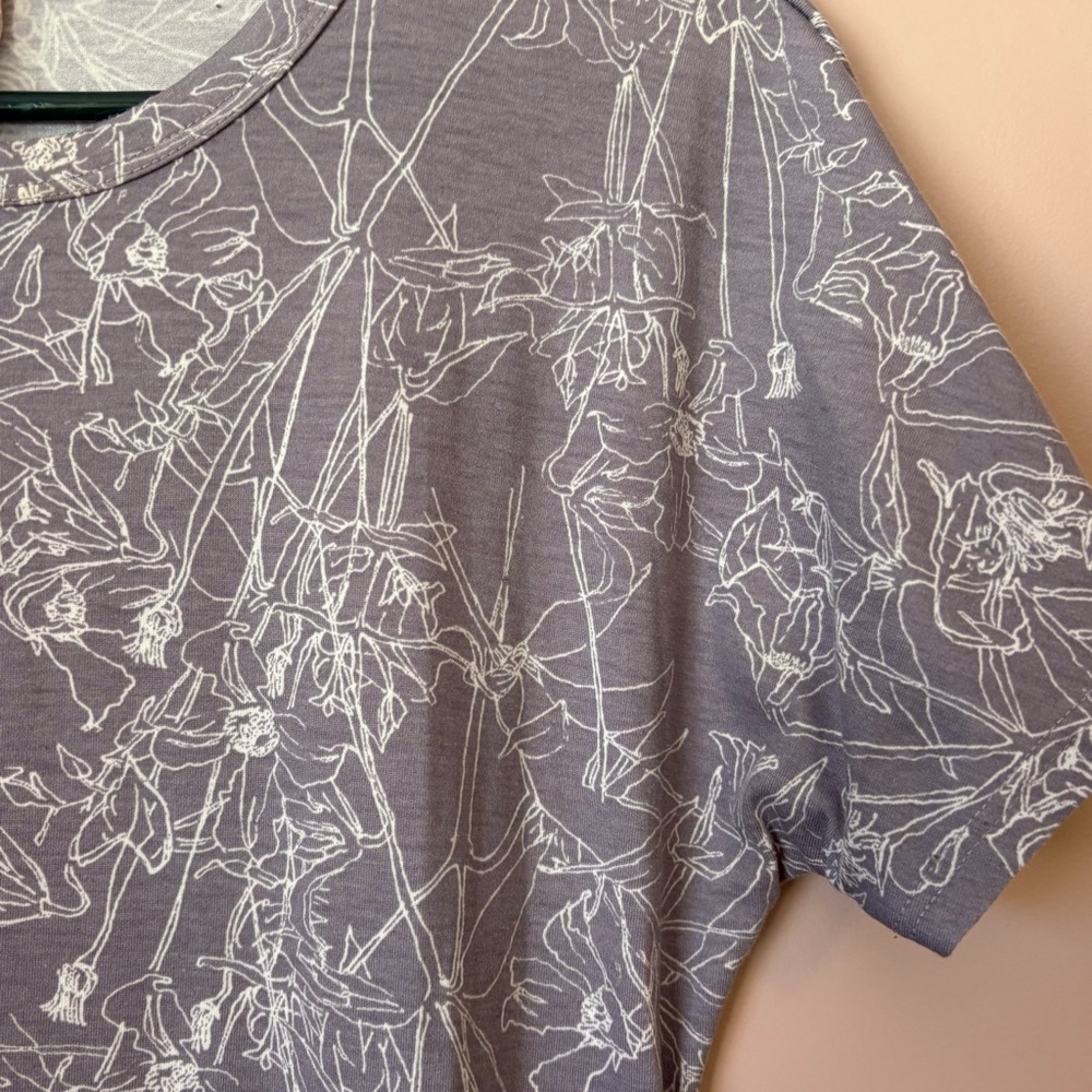 💙LuLaRoe Lilac/Gray Sheath Midi Dress - Picture 2 of 5